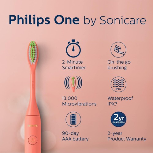Philips One Electric Toothbrush by Sonicare HY1100/51 - Red - Picture 6 of 6