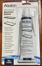 Aqueon 100% Silicone Aquarium Waterproof Sealant Non-Toxic Clear 3 Oz. NEW NIP