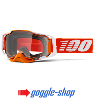 100% PERCENT ARMEGA MOTOCROSS GOGGLES - REGAL ORANGE / ULTRA HD