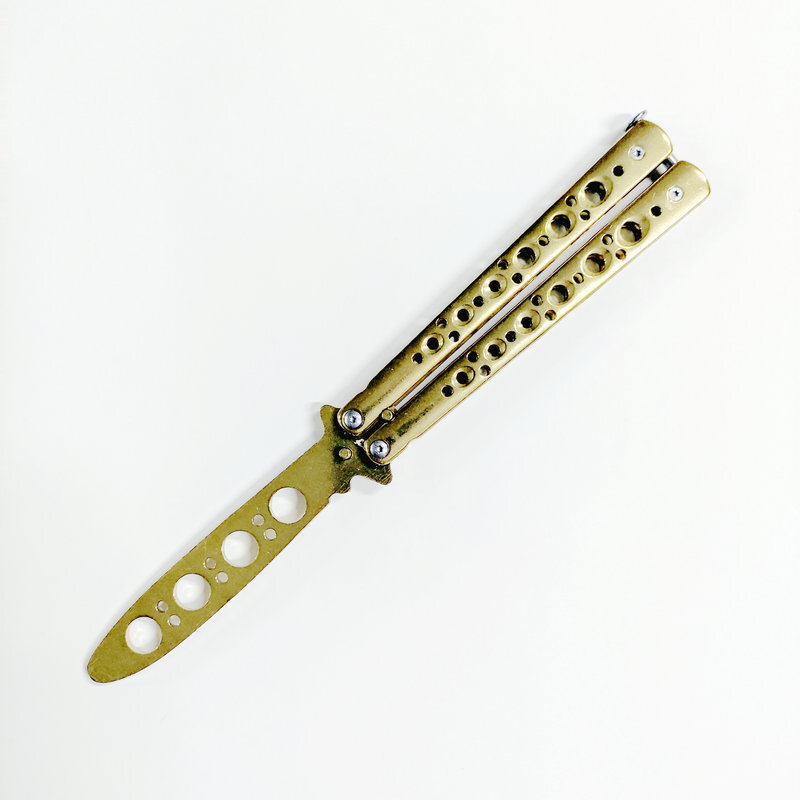 Portable Folding Butterfly Knife CSGO Balisong Trainer Stainless Steel