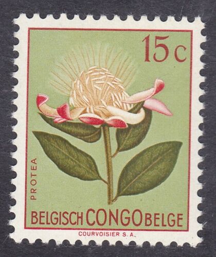 Congo Belga 1952 - 15c Flores Protea - SG297 - Bisagras como nuevas (D30J) - Imagen 1 de 1