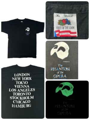 Vintage FOTL 80s Phantom Of The Opera T Shirt   Double Sided  Size XL  EXCELLENT