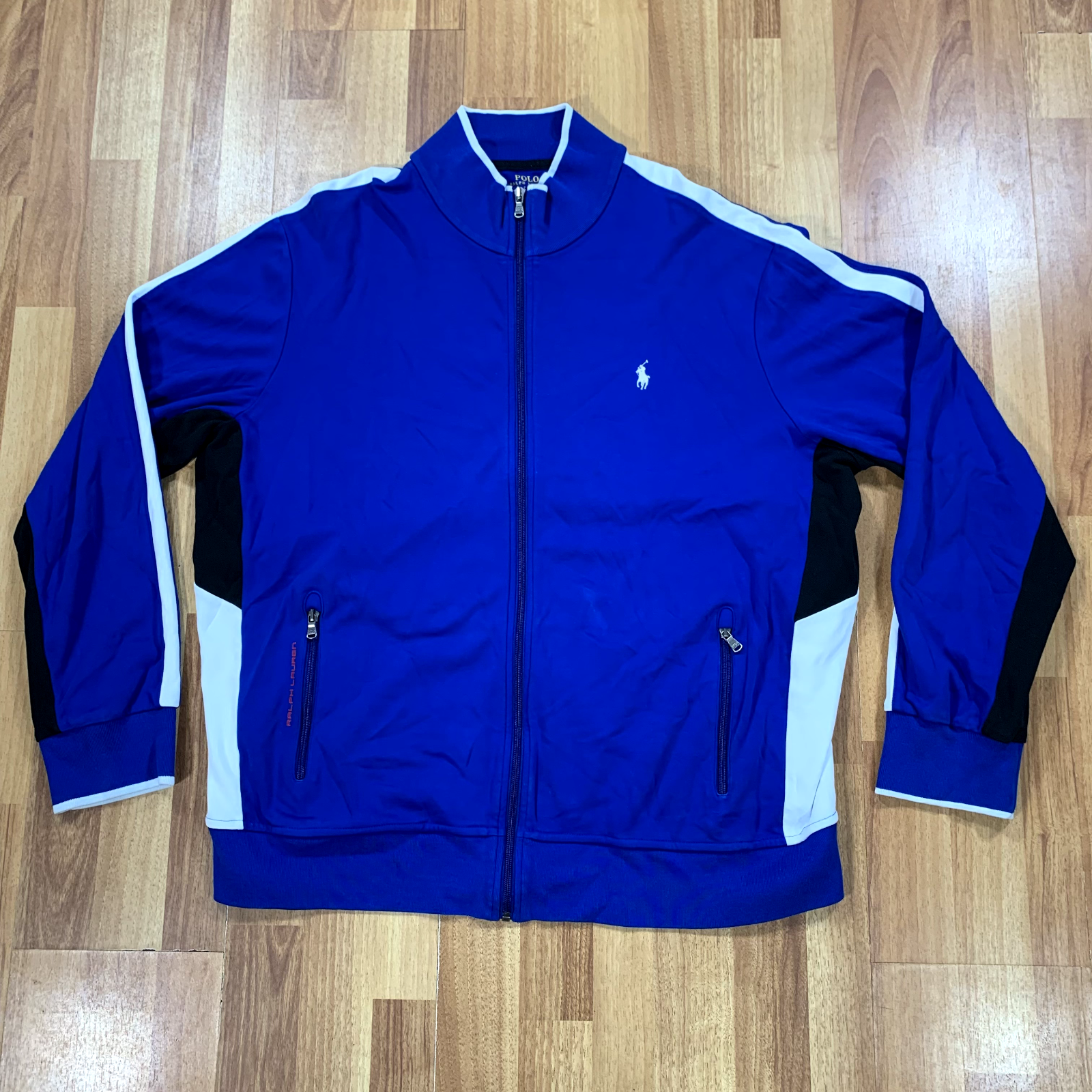 Maglione Ralph Lauren uomo 2XL XXL blu nero bianco pony full zip giacca outdoor