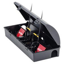 Mastertrap Mouse Bait Station Tunnel Box with Snap Traps or Pasta Bait Poison
