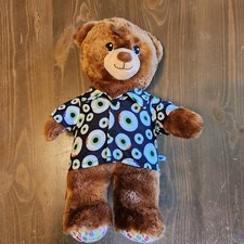 Build A Bear Happy Birthday Bear Brown BAB with Button Down Dress Shirt 16"