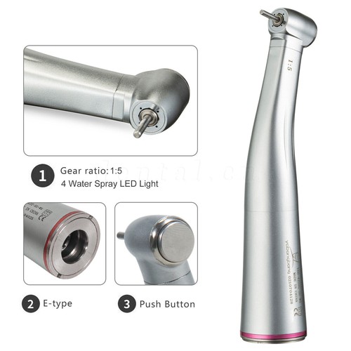 YBB Dental 1:1/1:5 Increasing Contra Angle Handpiece Fit NSK Electric Motor USA - Picture 25 of 45