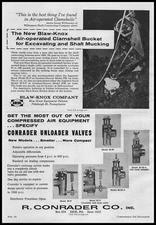 1957 R. Conrader Co. Erie Pennsylvania Air Compressor Unloader Valves Print Ad