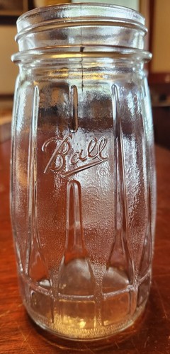 Vintage Ball Quart Textured, Tapered and Ribbed Juice/Mason Jar