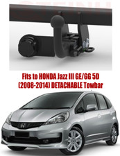 DETACHABLE Tow Bar For HONDA Jazz III GE/GG 5D (2008-2014) & NO ELECTRICS - H070