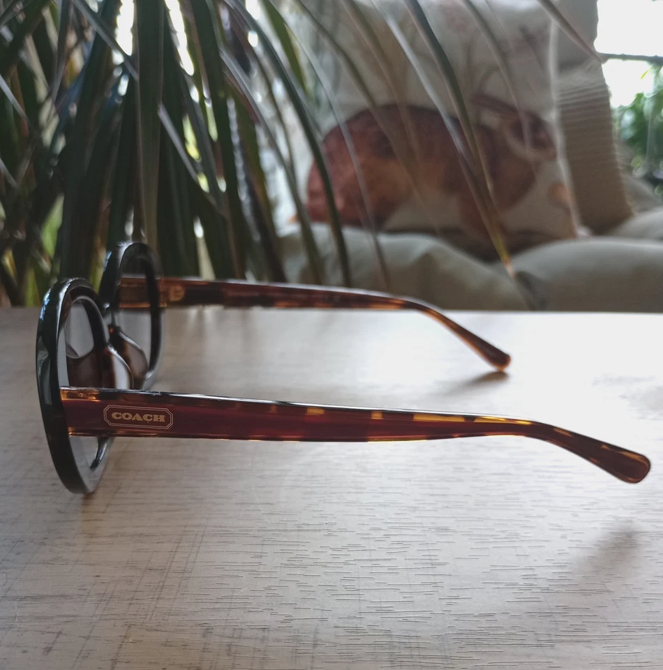 Gafas de sol COACH HC8337U Havana Tortuga acento púrpura marrón degradado 53 mm Foto 3 de 4