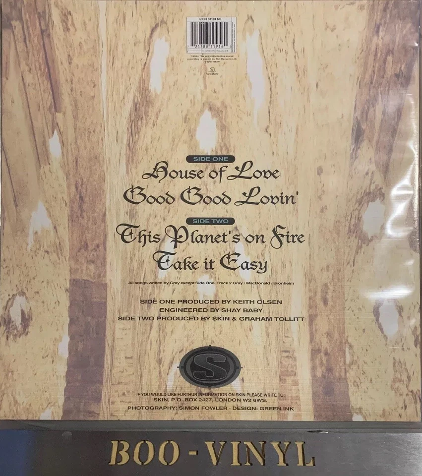 SKIN - House Of Love Vinyl 12" EP Gatefold Sleeve Rare Record Nr Mint Con - Image 2 of 4