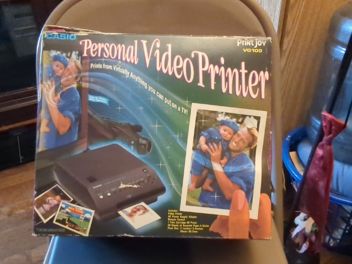 Vintage Casio Personal Video Printer VG-100 w/ Remote, Paperwork