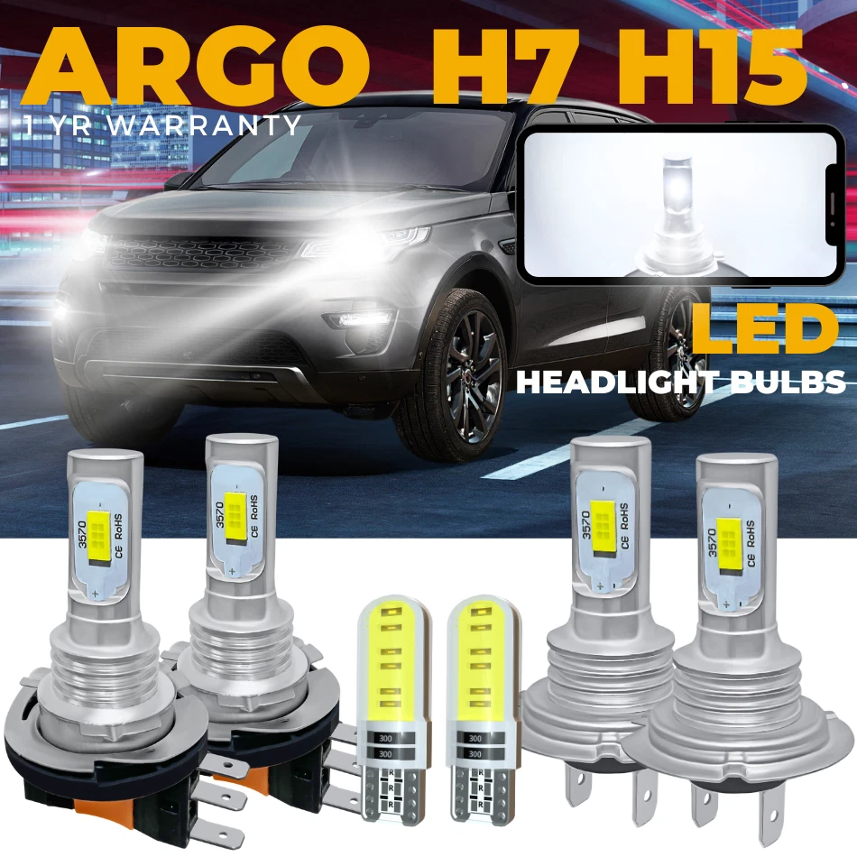 For Discovery Sport L550 Led DRL Headlight 14-23 Xenon High Low Side Light Bulbs