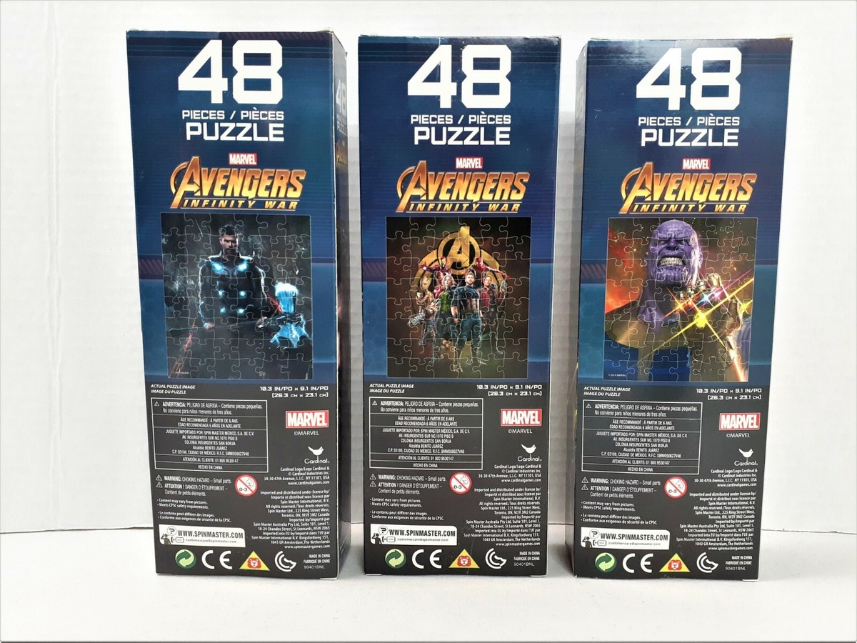 Marvel’s Avengers： Infinity War Marvel Avengers Infinity War Puzzles 48 Pieces Lot of 3 New Sealed