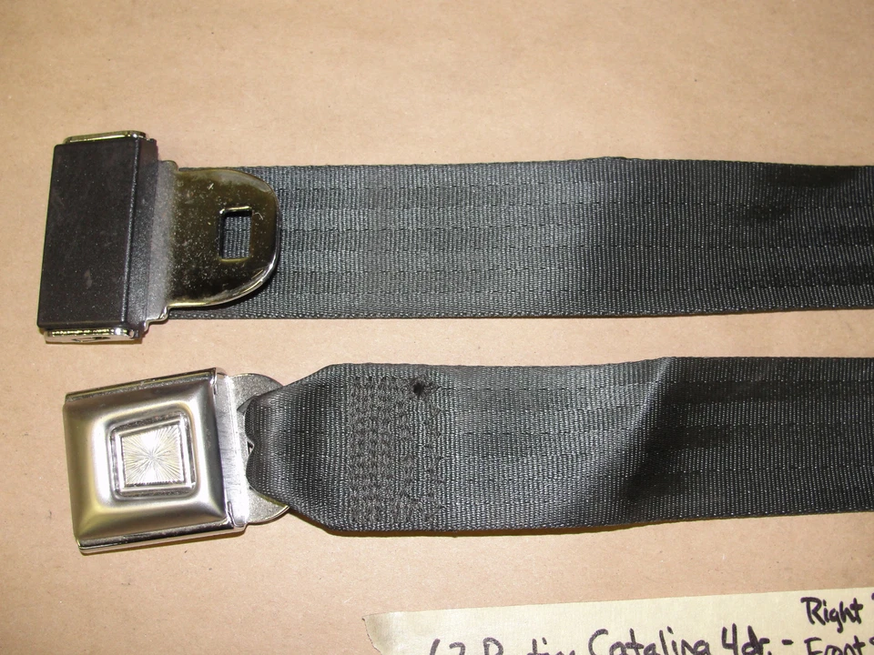 63 Pontiac Catalina 4 Dr RIGHT PASSENGER SIDE FRONT SEAT BELT BUCKLE & RECEIVER - Image 2 of 4