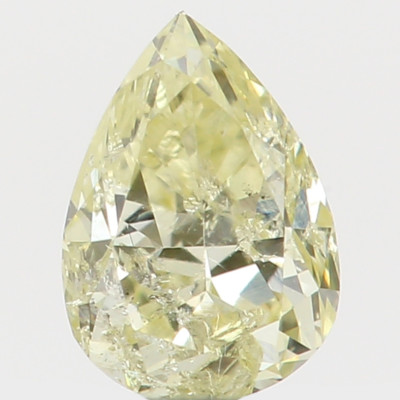 Natural Loose Diamond Pear Yellow Color I2 Clarity 4.00 MM 0.15 Ct N7418