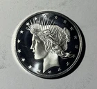 1 Troy Oz .999 Fine Silver Bullion Round – Liberty Head & Eagle Design