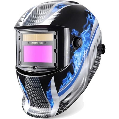 Schweißhelm Automatik 93x43mm Blau Solar Schutzmaske Verstellbar