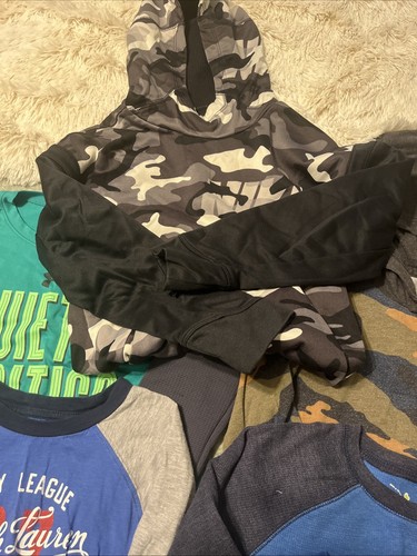 Boys Size 7 Long Sleeve Shirts And Hoodies Lot Of 10 - Picture 2 of 18