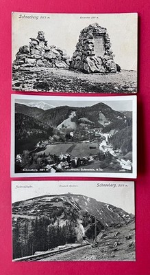 3 x AK Niederösterreich 1917 Schneeberg Kaiserstein, Gutenstein, Zahnrad( 175033