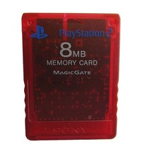 Sony OEM PS2 Memory Card Red 8MB Very Good PlayStation 2 5Z
