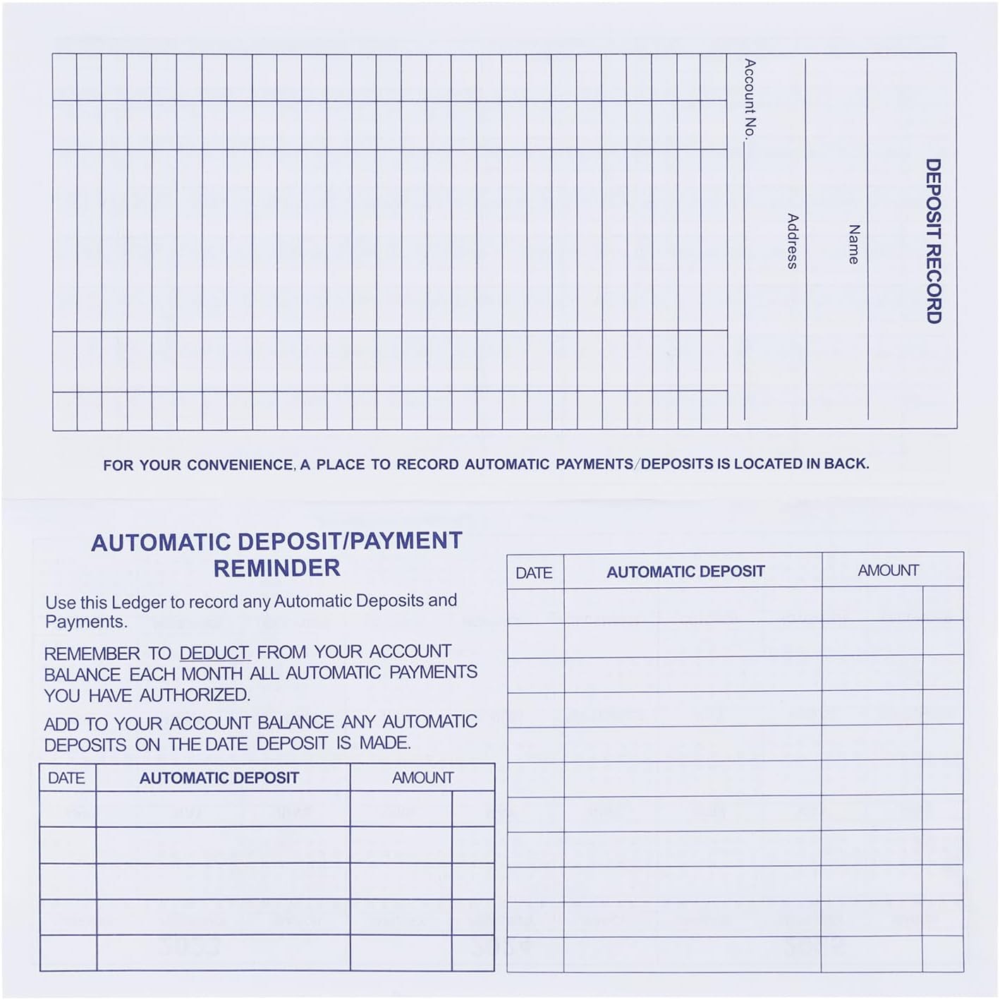 как выглядит 20 Pack Checkbook Register Check Registers for Personal Blank Ledger Transaction фото