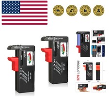 2Pcs Battery Tester Checker, Universal Battery Checker for AA AAA C D 9V 1.5V...