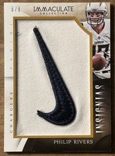 2014 Immaculate Philip Rivers Game Worn Nike Swoosh /8