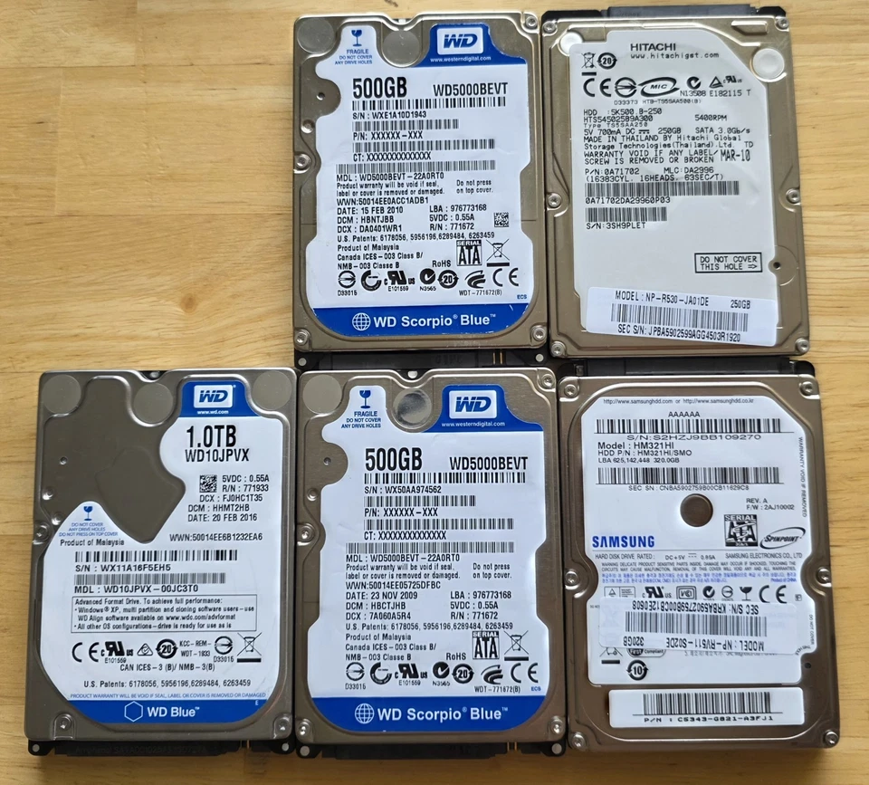 Festplatten, HDD, 2,5 Zoll