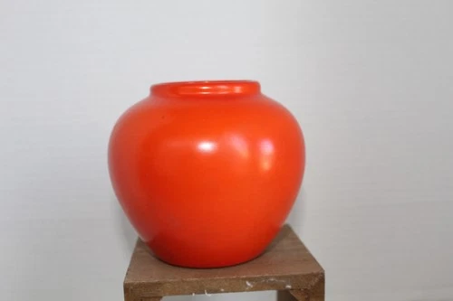 RARE Antique 1920's Weller Pottery Chengtu Red Orange Art Deco Cabinet Vase