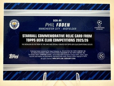 Topps UEFA Club 2025/26 Phil Foden Starball Relic 10/25 | eBay