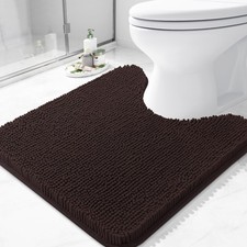 Arotive Bathroom Toilet Rugs U Shaped 24x24, Extra Soft 24" X 24", Brown