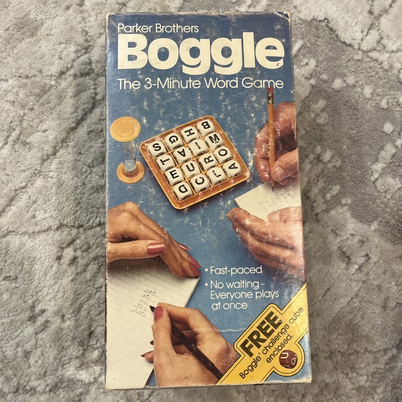 Vintage 1983 Parker Brothers BOGGLE, 3-minute Word Game Complete With Timer