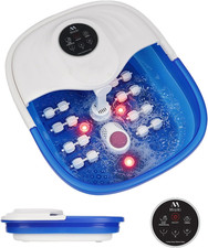 Collapsible Foot Spa Bath with Heat, Remote Control 16 Massage Rollers, Fast H
