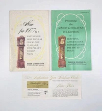 Mason & Sullivan Grandfather Clock Movements Kit Brochure Catalog #86 Order Form