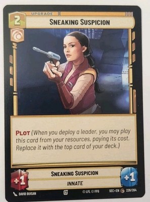 Official 2025 Star Wars Unlimited Secrets Of Power Sneaking Suspicion 226/264