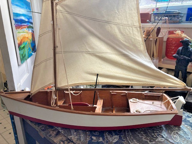 Big Sailboat Decor ~ Authentic Models Bay Fisherman