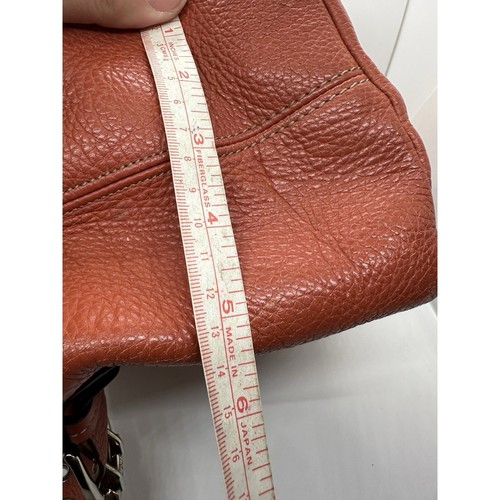 Borsa a tracolla Tignanello in pelle con manico superiore grande dettaglio fibbia arancione borsetta - Foto 12 di 12