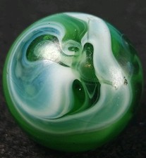 Vintage Marble .74 Green Slag
