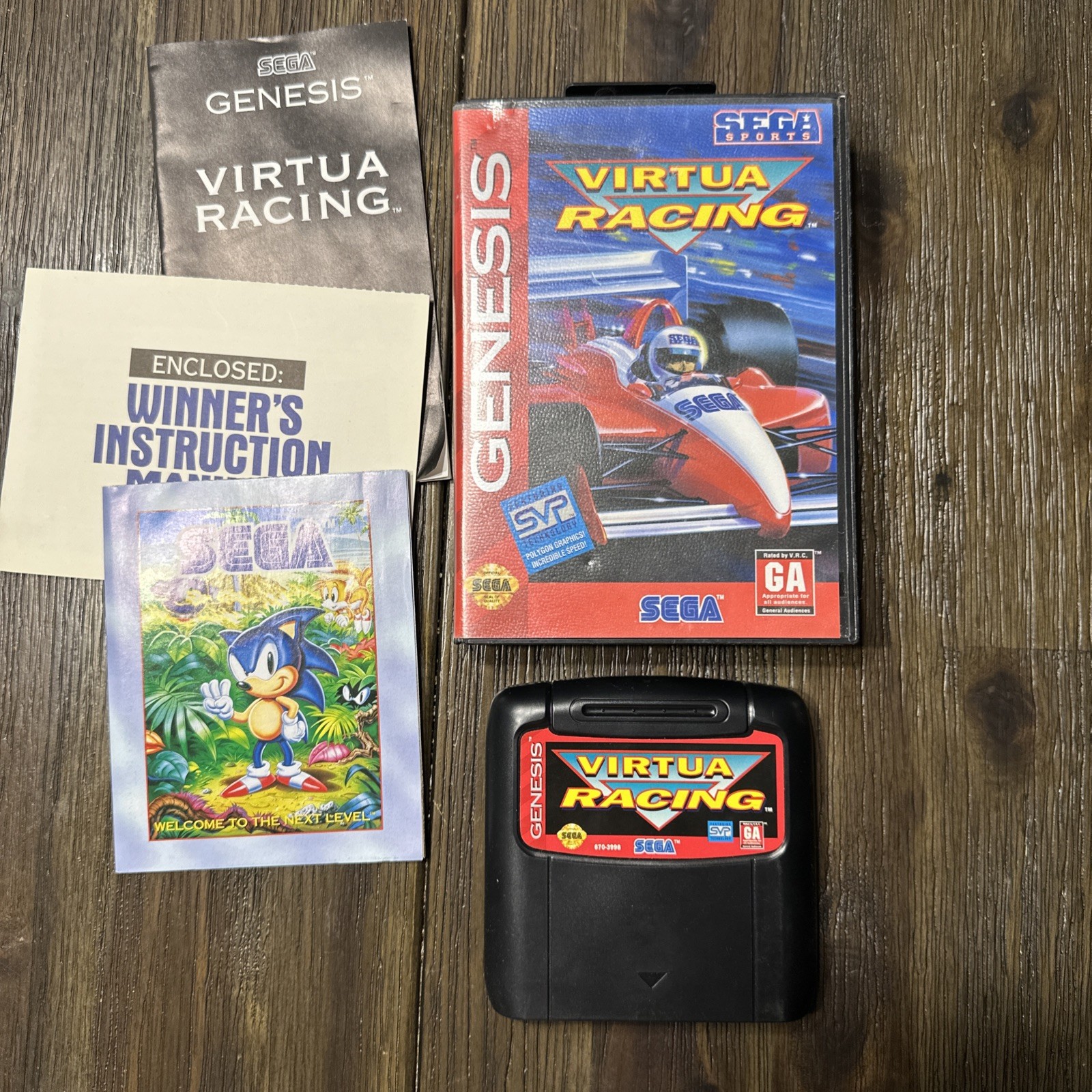 Virtua Racing (Sega Genesis, 1994) Complete CIB Authentic TESTED!