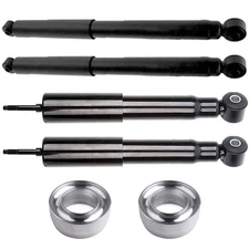 2.5" Front Leveling Kit Silver & Struts Shocks for 1994-2002 Dodge Ram 2500 2WD