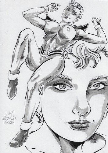💥Miracle Woman (09"x12") original comic art by Rai Gomes - TramaStudio💥