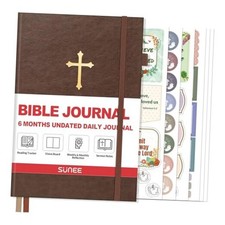Christian Bible Prayer Journal - Undated 6 Month Daily Devotional Brown