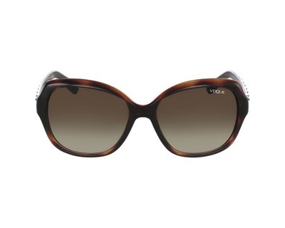 Womens VO2871S Square Sunglasses, Striped Dark Havana/Brown Gradient, 56 mm