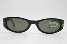 Vintage Sunglasses Persol 2701-S Black Silver Oval