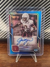 JORDYN TYSON 2025 Bowman U Chrome 1st TRUE BLUE /150 REFRACTOR ON CARD AUTO NFL