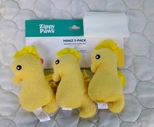 Peluche Zippy Paws 3 Miniz Caballito de Mar Caballitos de Mar Mini Mascota Perro Juguete Chirriante Amarillo NUEVO
