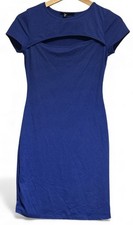 SEE YOU MONDAY WOMAN FITTED DRESS ROYAL BLUE SIZE MEDIUM