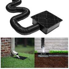 Rain Gutter Downspout Extensions Flexible, Catch Basin Downspout, Down Small 