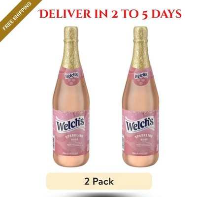 (2 pack) Welch's Non-Alcoholic Sparkling Rosé Grape Juice Cocktail, 25.4 fl oz